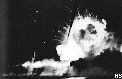 USS Bismarck Sea Explodes