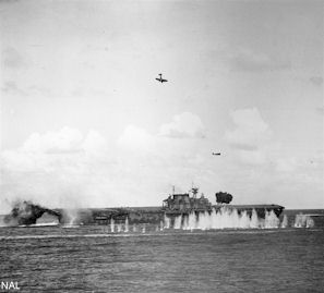 USS Hornet Under Attack