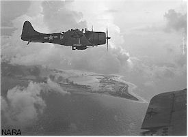 Wake Island from air: 1943