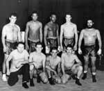 The Big E's boxing team, which sparred with teams from other ships in Majuro Atoll, spring 1944.