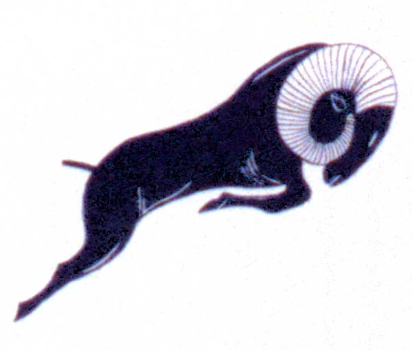 Insignia of Bombing Squadron Six (VB-6): the "Black Rams".