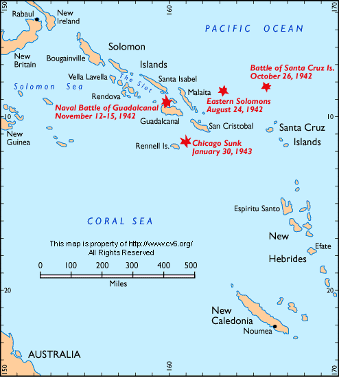 Solomon Islands Area Map